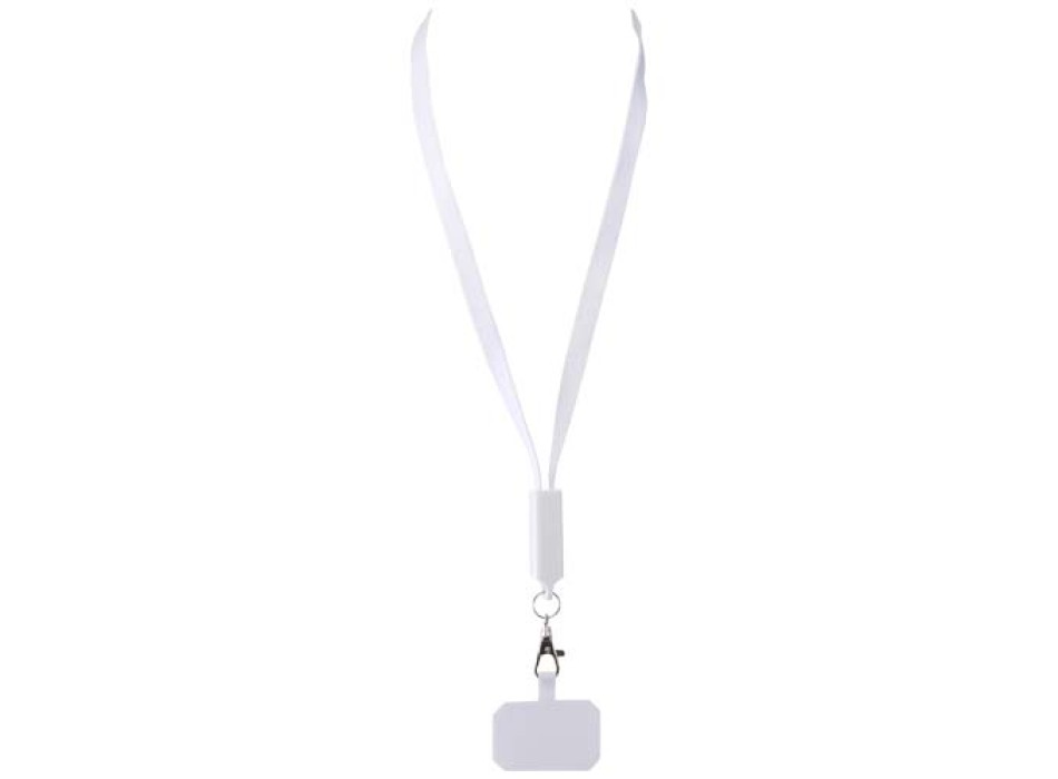 Lanyard per smartphone in plastica riciclata con cavo integrato per la sincronizzazione dati e la ricarica rapida 5 in 1 da 65 W Franz FullGadgets.com
