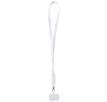 Lanyard per smartphone in plastica riciclata con cavo integrato per la sincronizzazione dati e la ricarica rapida 5 in 1 da 65 W Franz FullGadgets.com