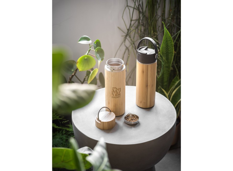 LAVER. Borraccia termica in bambù, PP e acciaio inox 440 mL FullGadgets.com