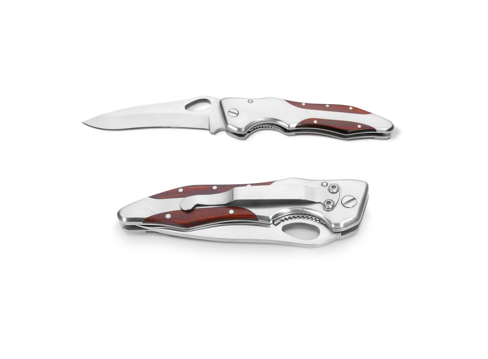 LAWRENCE. Coltello tascabile in acciaio inox e legno FullGadgets.com