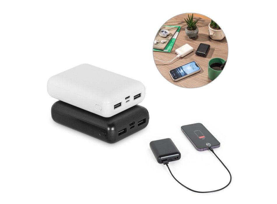 LEAKEY 10. Power bank 10'000 mAh in ABS riciclato (100% rABS) FullGadgets.com
