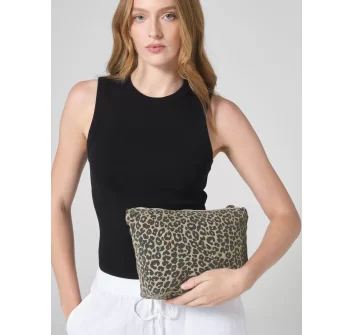 Leopard Print Canvas Accessory Bag FullGadgets.com
