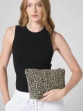 Leopard Print Canvas Accessory Bag