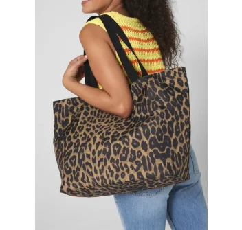 Leopard Print Carryall Tote Bag FullGadgets.com