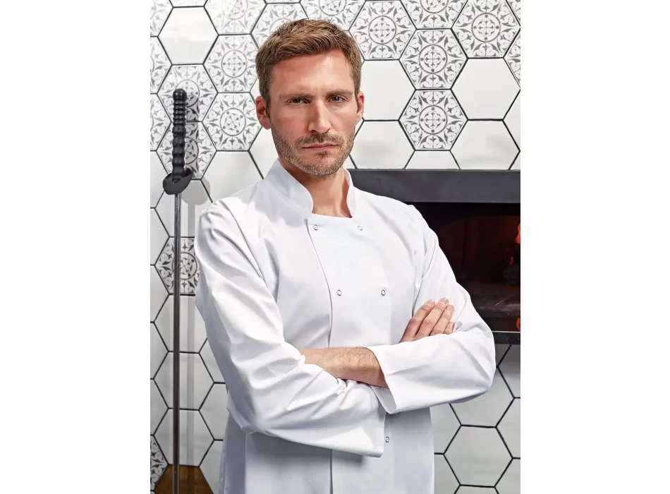 Long Sleeve Press Stud Chef''s Jacket FullGadgets.com