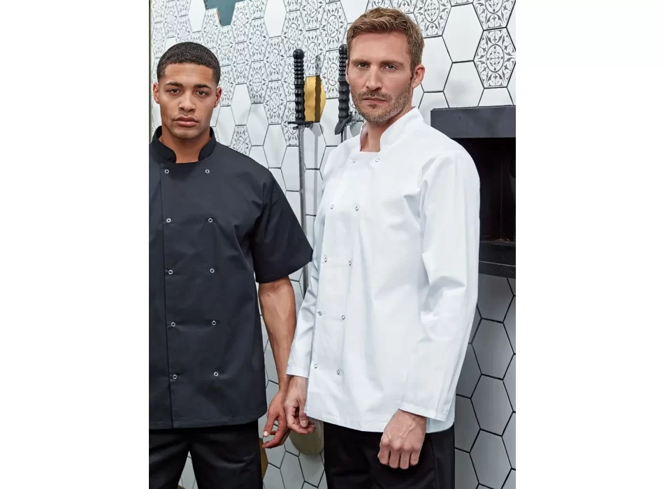 Long Sleeve Press Stud Chef''s Jacket FullGadgets.com