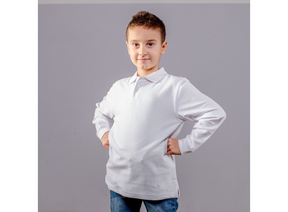LS kids Polo with cuffs 100%C FullGadgets.com