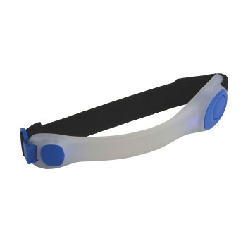 Luce di sicurezza con led in colore blu in plastica gommata con bracciale chiusura FullGadgets.com