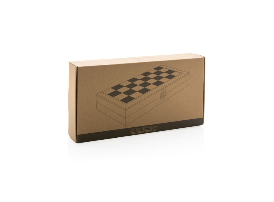 Lussuosa scacchiera pieghevole in legno FullGadgets.com