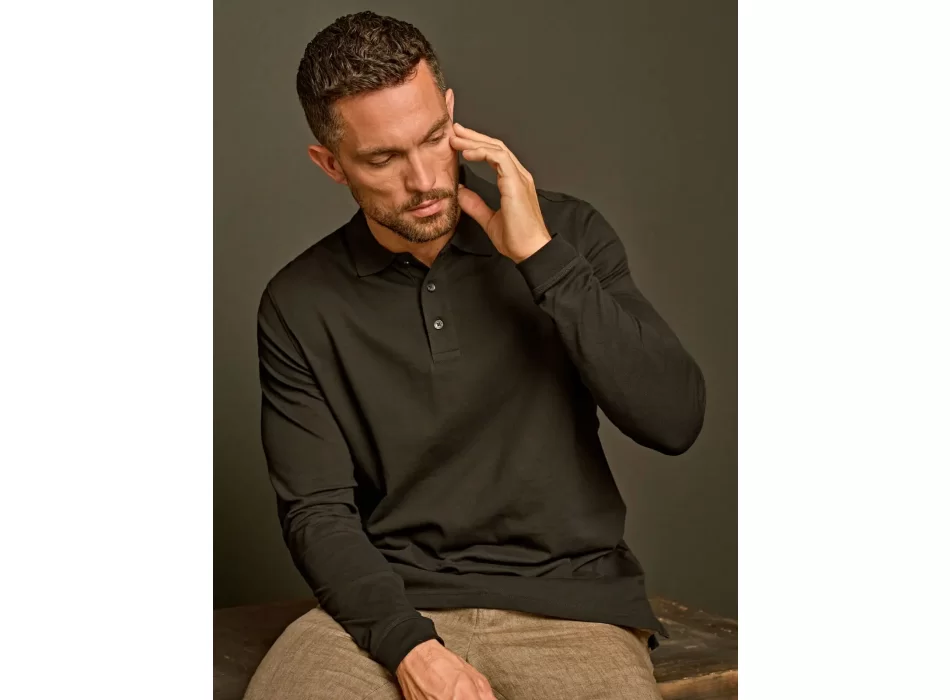 Luxury Stretch Long Sleeve Polo FullGadgets.com