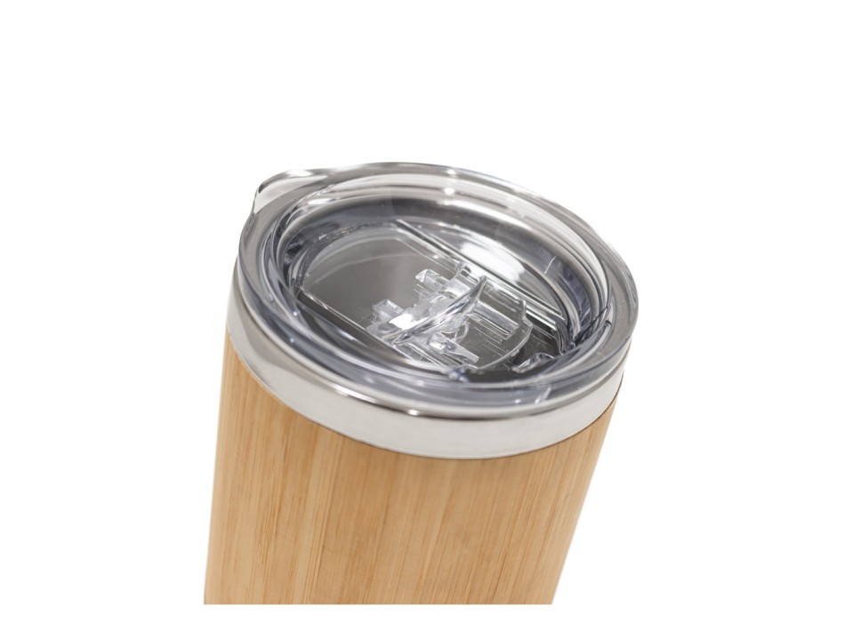 LYCKA. Bicchiere in acciaio inox e bambù 350 mL FullGadgets.com