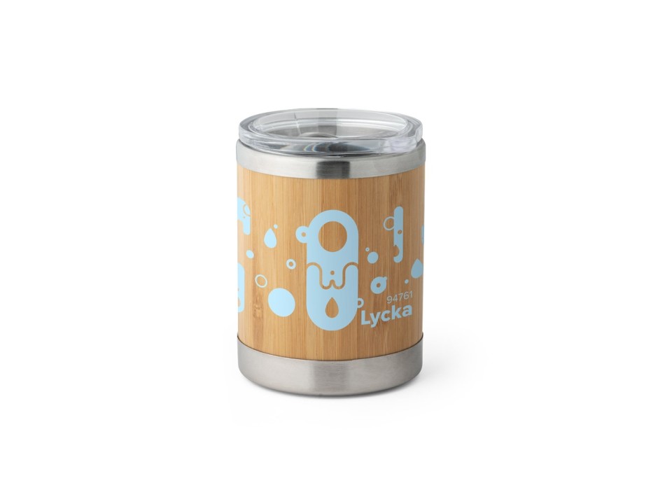 LYCKA. Bicchiere in acciaio inox e bambù 350 mL FullGadgets.com