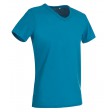 maglietta con scollo a V blu hawaiano, maniche corte FullGadgets.com