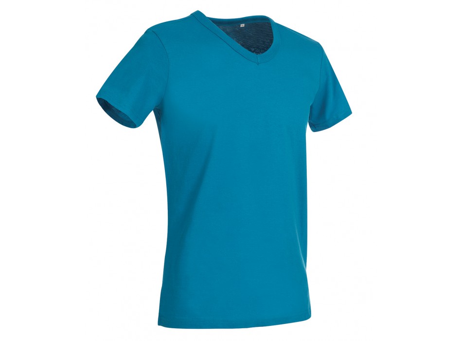 maglietta con scollo a V blu hawaiano, maniche corte FullGadgets.com