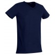 maglietta con scollo a V blu marino, maniche corte FullGadgets.com