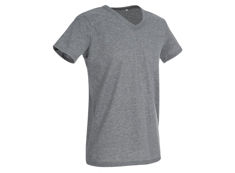 maglietta con scollo a V grigio, maniche corte FullGadgets.com
