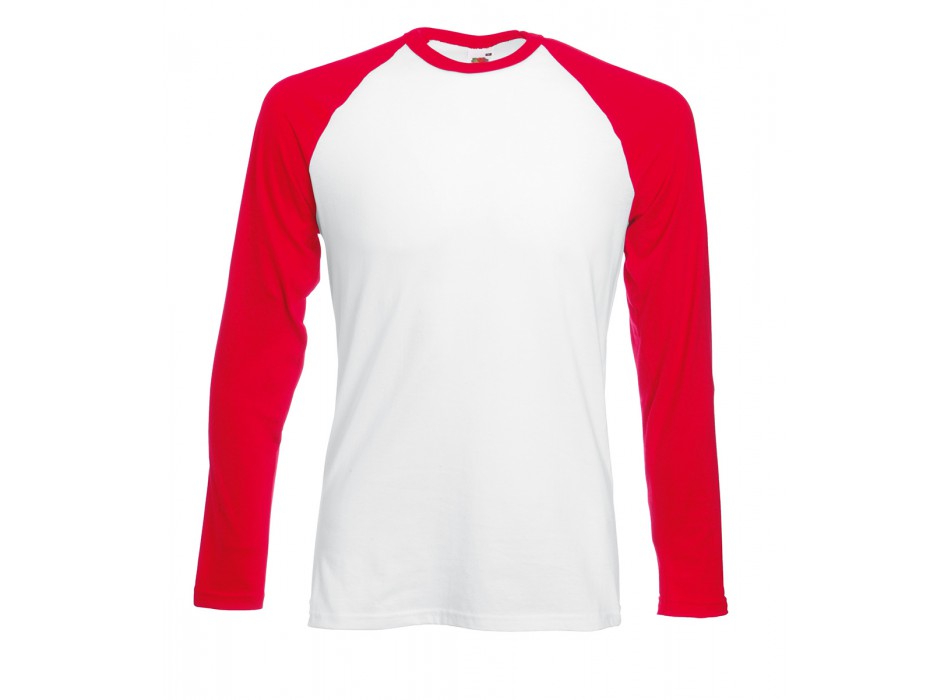 maglietta girocollo manica lunga bianca/rosso FullGadgets.com