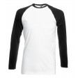 maglietta girocollo manica lunga bianco/nero FullGadgets.com