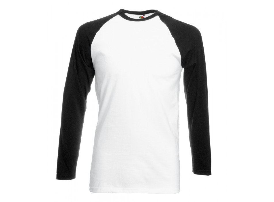 maglietta girocollo manica lunga bianco/nero FullGadgets.com