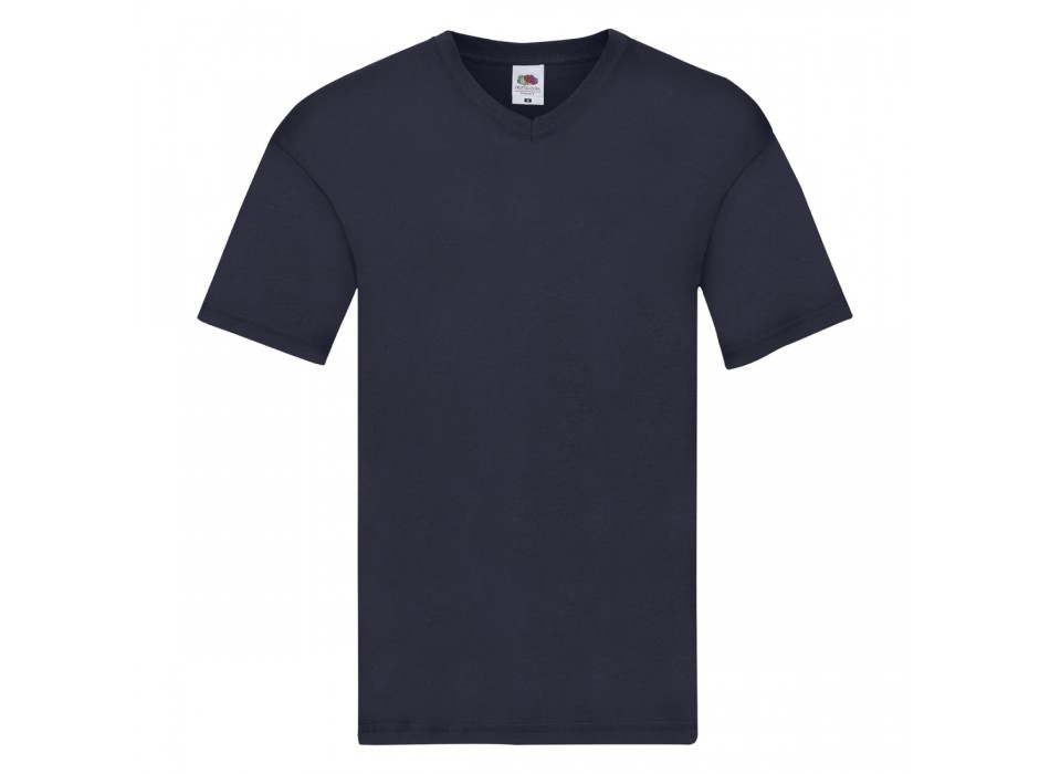 maglietta manica corta, collo a V blu navy FullGadgets.com