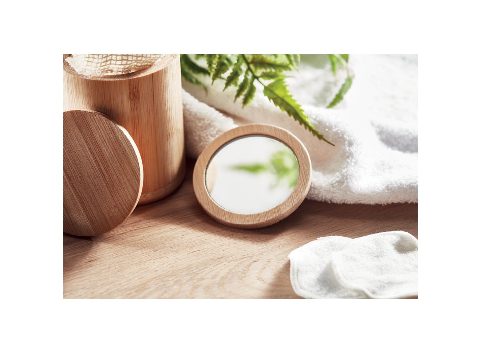 MALAY - Specchio da trucco in bamboo FullGadgets.com