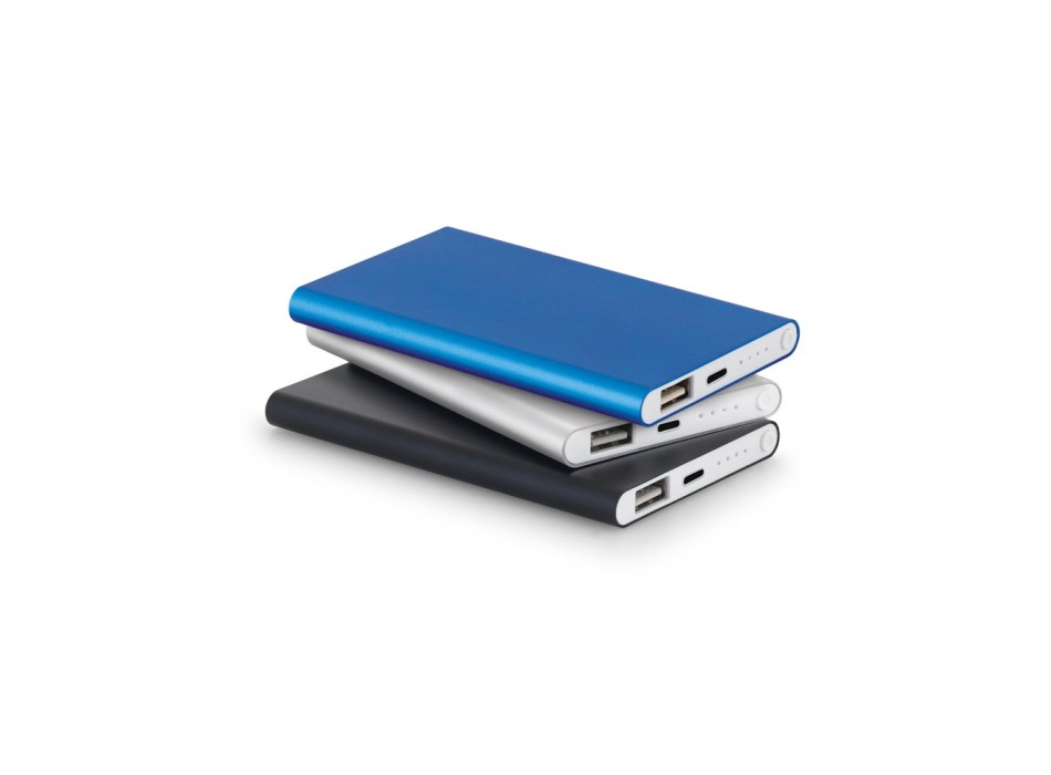 MARCET. Power bank slim da 4'000 mAh in ABS riciclato (70% rABS) e alluminio riciclato (30% rAL) FullGadgets.com