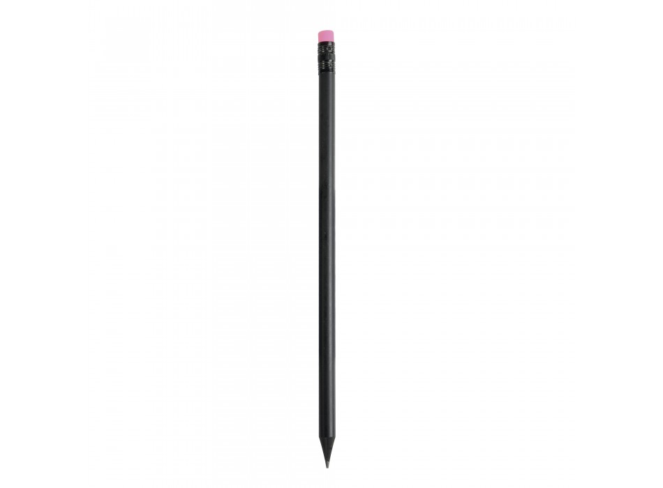 Matita cilindrica nera con gomma colorata FullGadgets.com