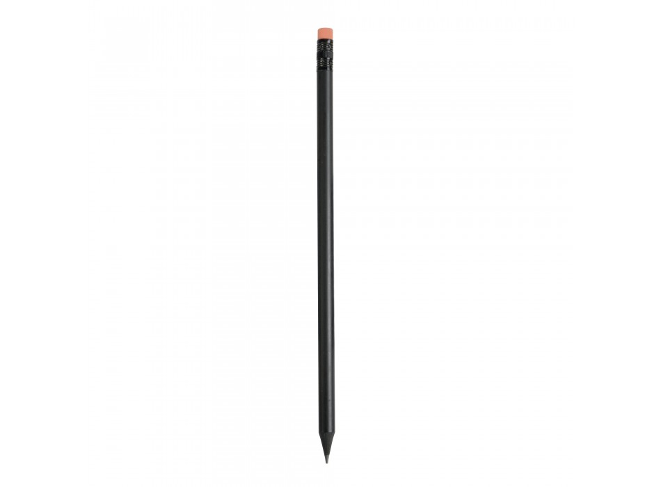 Matita cilindrica nera con gomma colorata FullGadgets.com