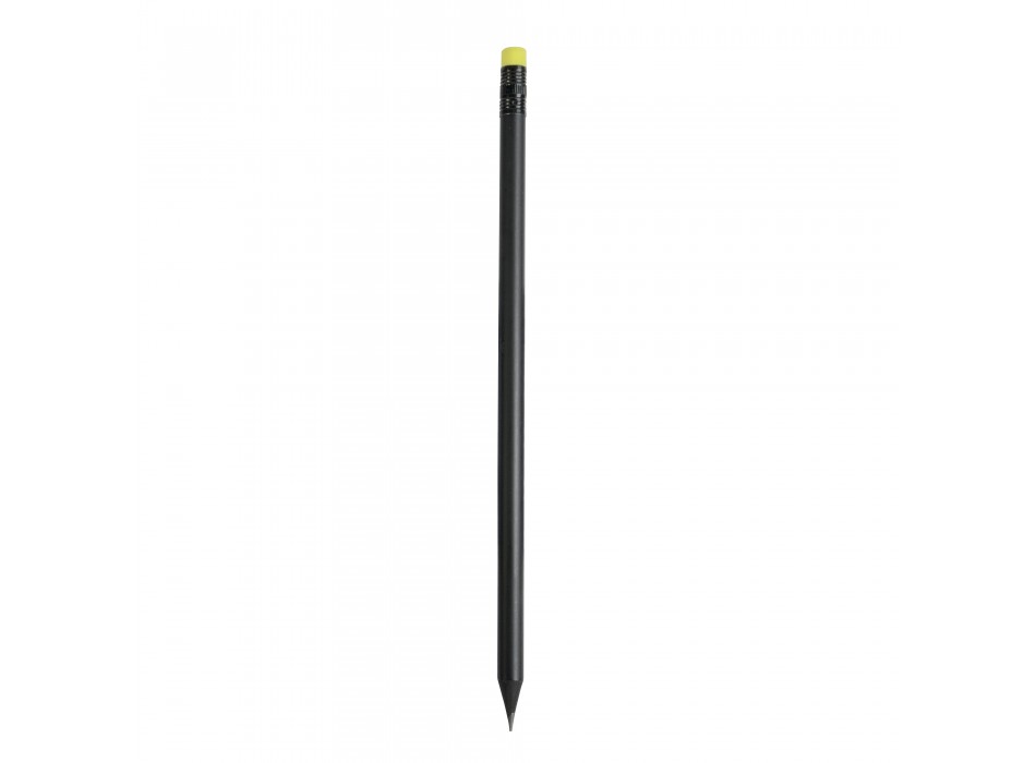 Matita cilindrica nera con gomma colorata FullGadgets.com