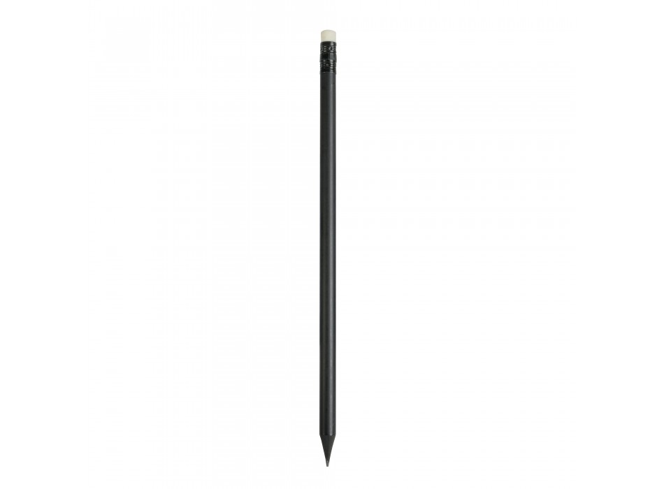 Matita cilindrica nera con gomma colorata FullGadgets.com