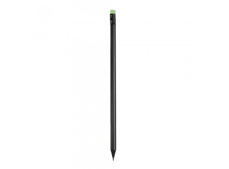 Matita cilindrica nera con gomma colorata FullGadgets.com