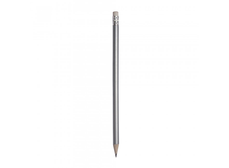 Matita in legno con mina in grafite, a sezione cilindrica, con gommino bianco FullGadgets.com