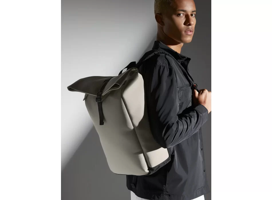 Matte PU Roll-Top Backpack FullGadgets.com