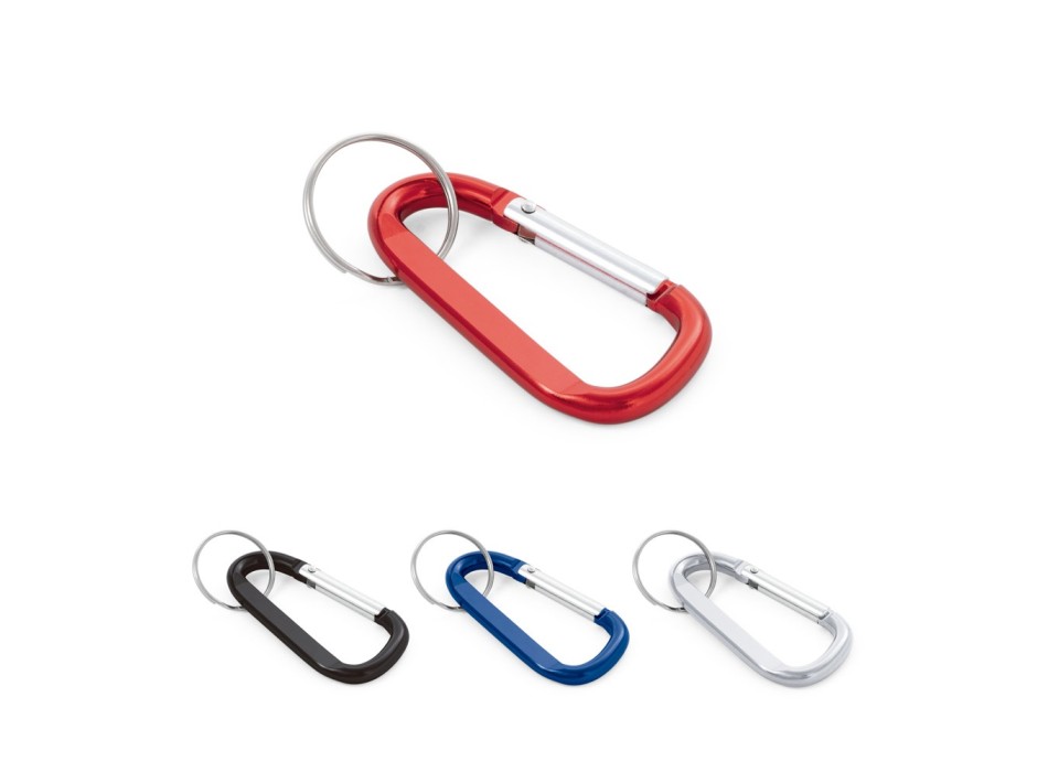 MATTHEW. Moschettone in alluminio con anello portachiavi FullGadgets.com