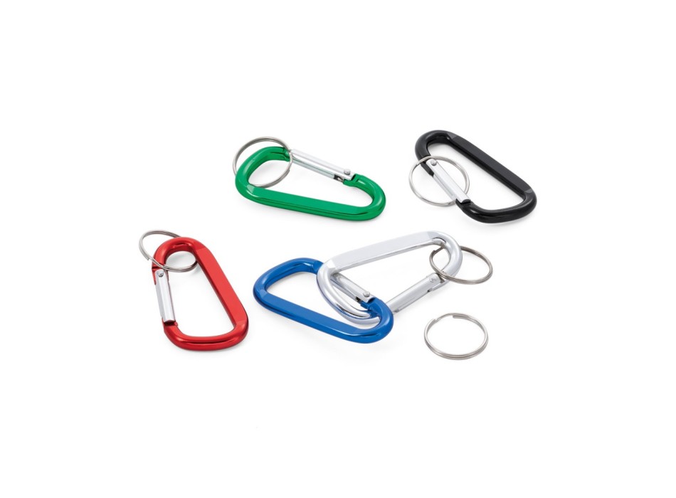 MATTHEW. Moschettone in alluminio con anello portachiavi FullGadgets.com