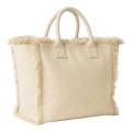Maxi borsa in cotone da 450 g/m&sup2;. Dotata di chiusura a zip e tasca interna