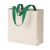 Maxi shopper in cotone riciclato da 280 g/m2 naturale con manici e base colorati
