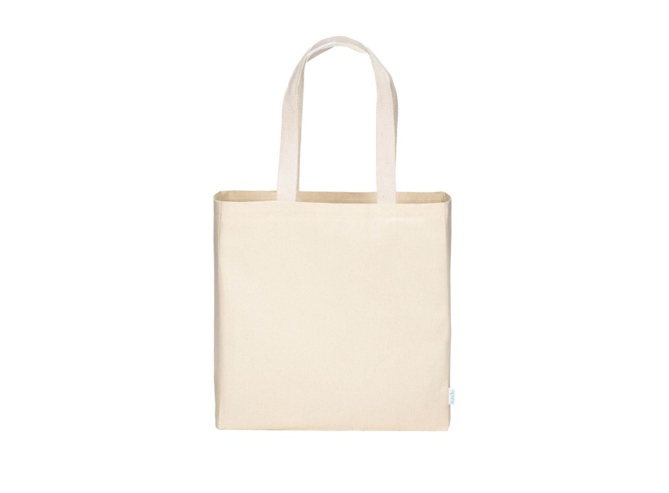 Maxi borsa shopper in cotone riciclato da 280 g/m2 naturale con manici colorati FullGadgets.com