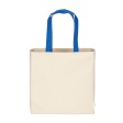Maxi borsa shopper in cotone riciclato da 280 g/m2 naturale con manici colorati FullGadgets.com