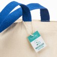 Maxi borsa shopper in cotone riciclato da 280 g/m2 naturale con manici colorati FullGadgets.com