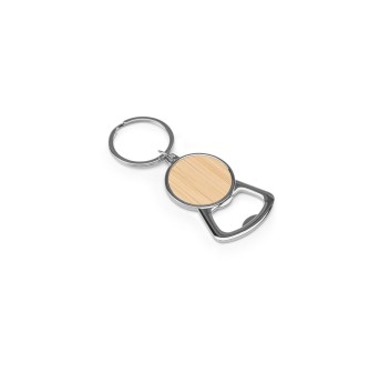 MEEKO. Portachiavi in ferro con forma rotonda in zinco e bambù FullGadgets.com