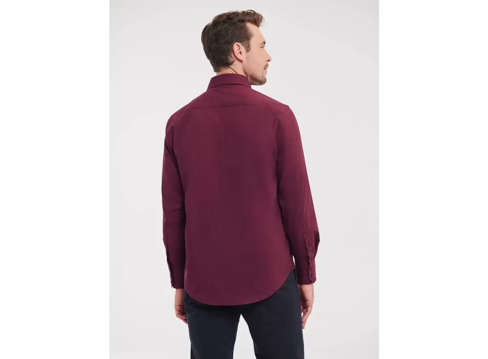 Men's Long Sleeve Easy Care Fitted Shirt FullGadgets.com