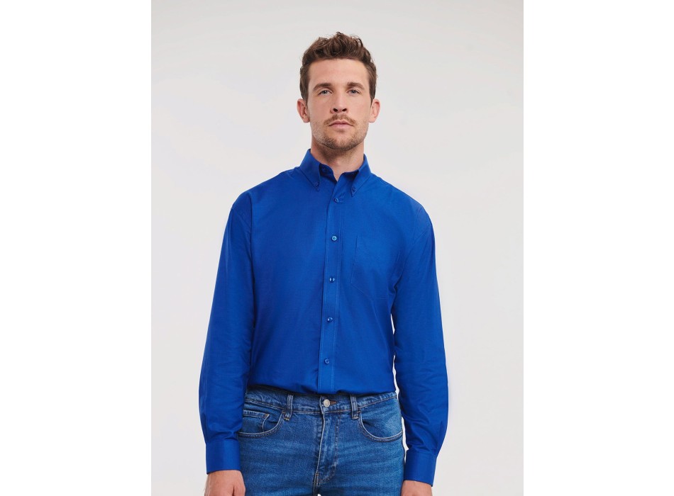 Men's Long Sleeve Easy Care Oxford Shirt FullGadgets.com