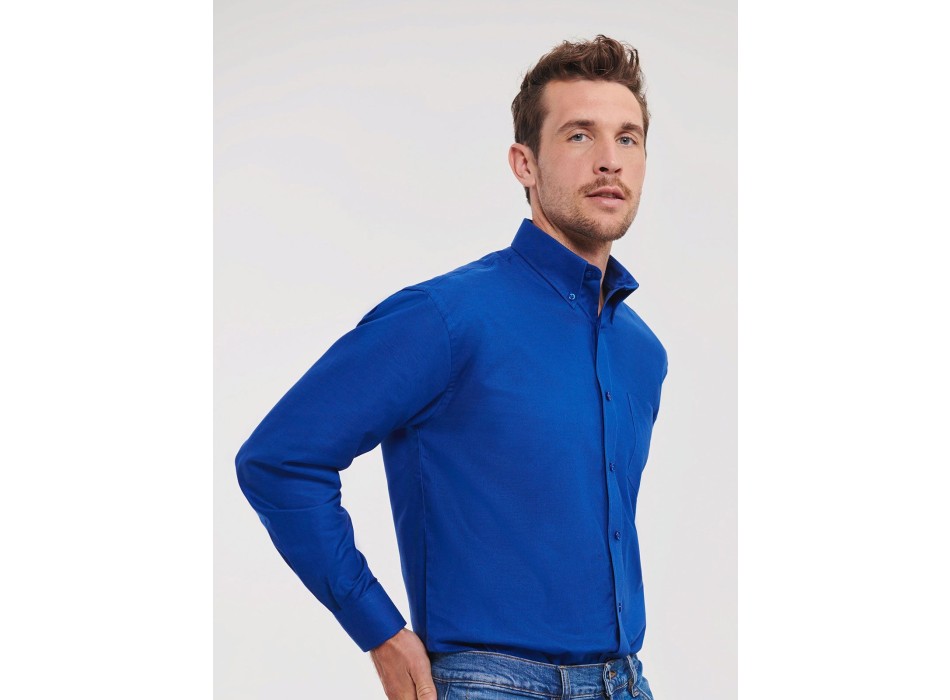 Men's Long Sleeve Easy Care Oxford Shirt FullGadgets.com