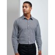 Men's Long Sleeve Microcheck Gingham Shirt FullGadgets.com