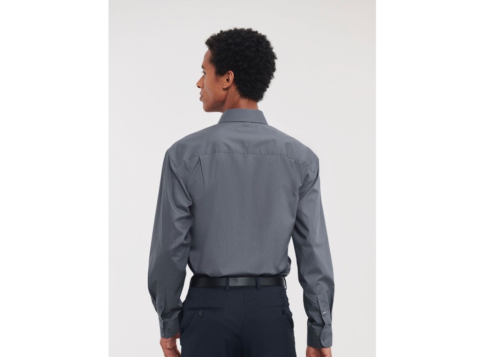 Men's Long Sleeve PolyCotton Poplin Shirt FullGadgets.com