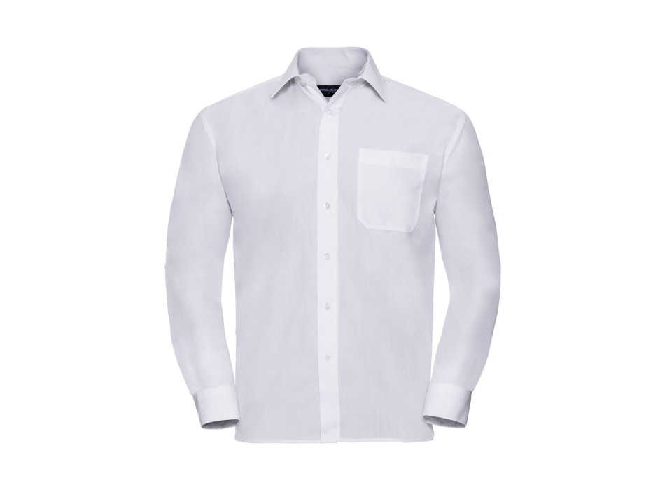 Men's Long Sleeve PolyCotton Poplin Shirt FullGadgets.com