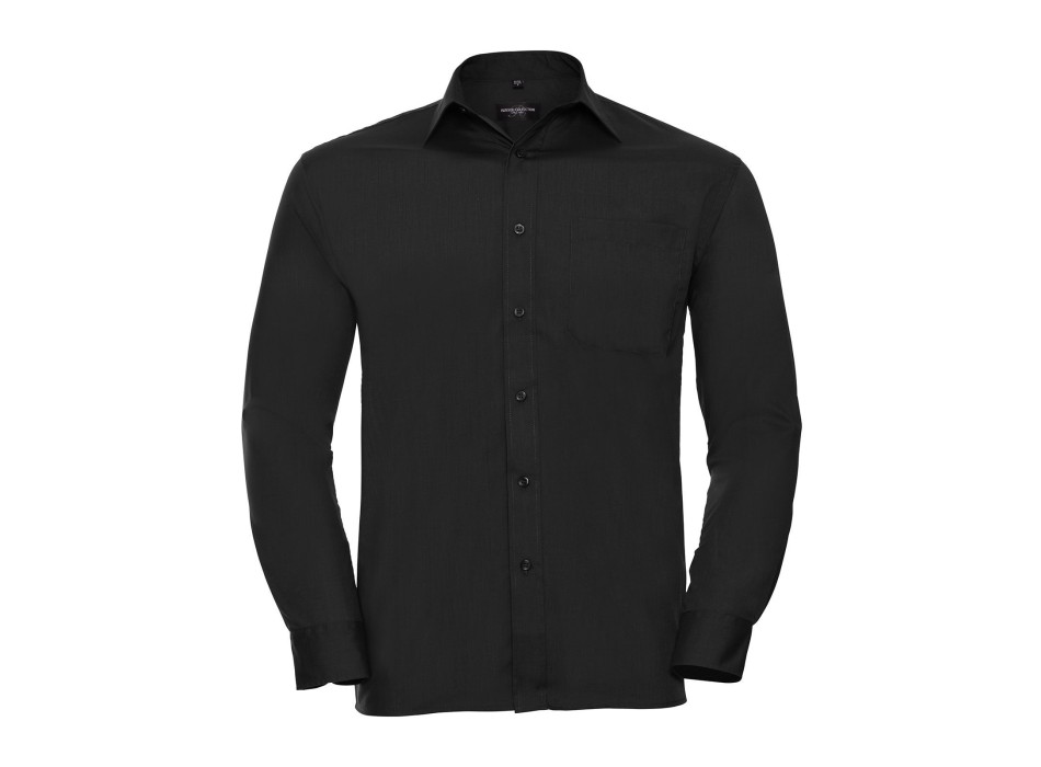 Men's Long Sleeve PolyCotton Poplin Shirt FullGadgets.com