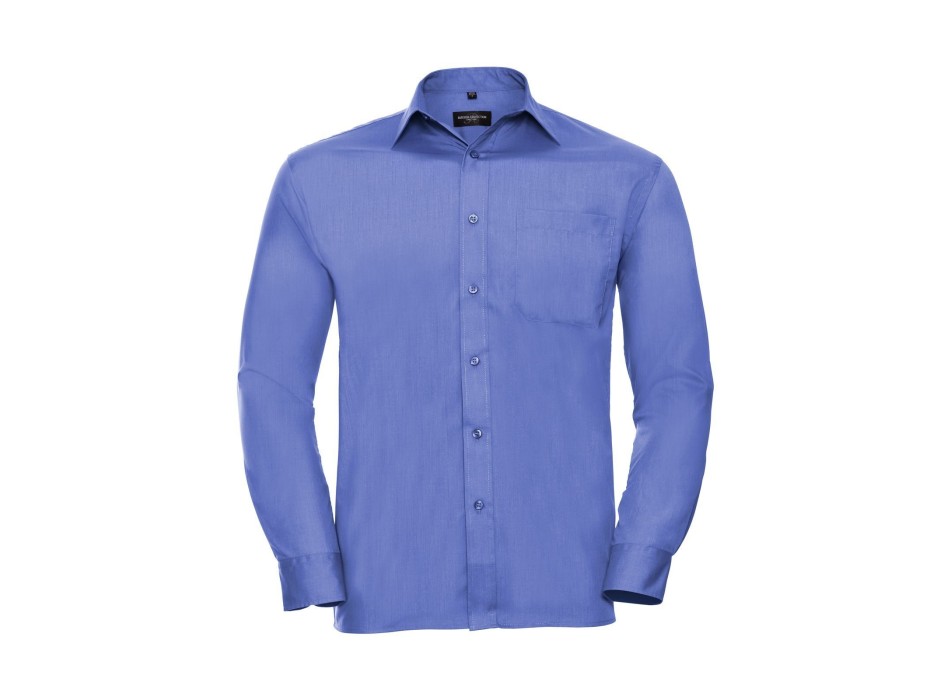 Men's Long Sleeve PolyCotton Poplin Shirt FullGadgets.com