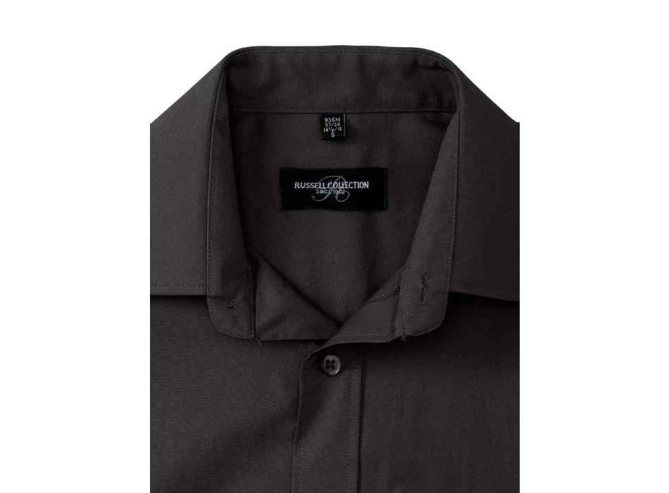 Men's Long Sleeve Pure Cotton Poplin Shirt FullGadgets.com